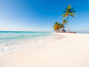 TourInfo 42 Plajă tropicală cu nisip alb, apă turcoaz
